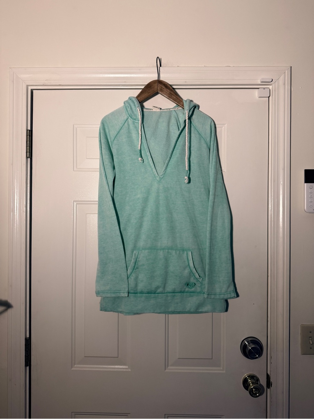 Roxy Mint Green Hooded Pullover Sweatshirt